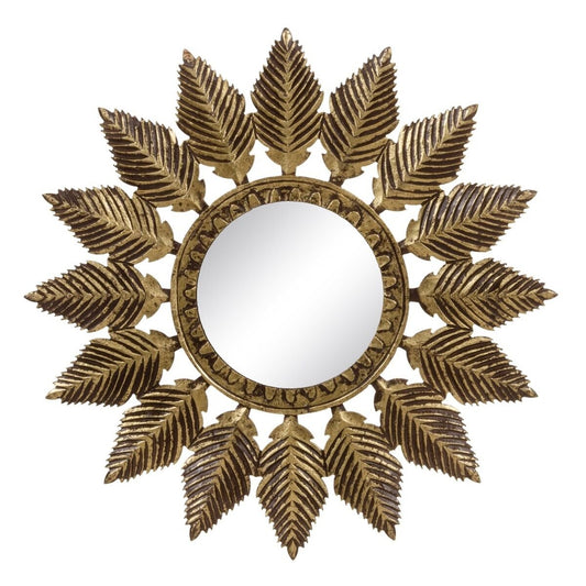 Wall mirror 90 x 1,75 x 90 cm Golden DMF-0