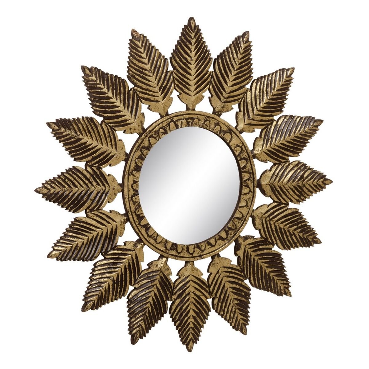 Wall mirror 90 x 1,75 x 90 cm Golden DMF-5