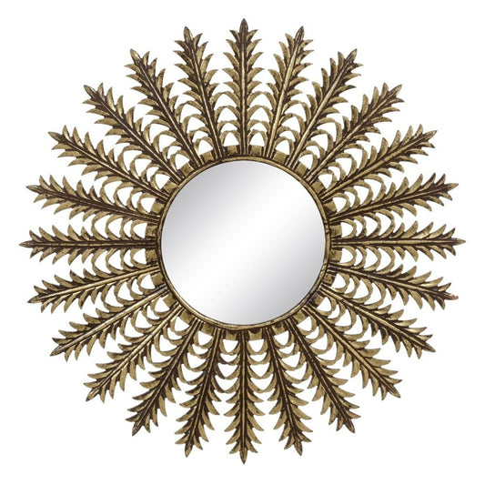 Wall mirror 90 x 1,75 x 90 cm Golden DMF-0